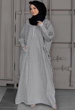 Load image into Gallery viewer, Kaftan Shirt Stripes in White