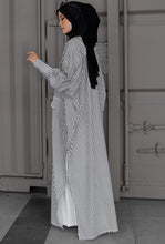 Load image into Gallery viewer, Kaftan Shirt Stripes in White