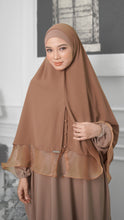 Load image into Gallery viewer, Khimar with Organza - Caramel