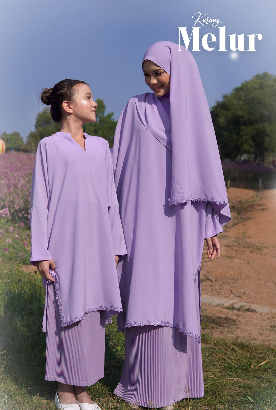 Kurung Melur in Lilac (Kids)