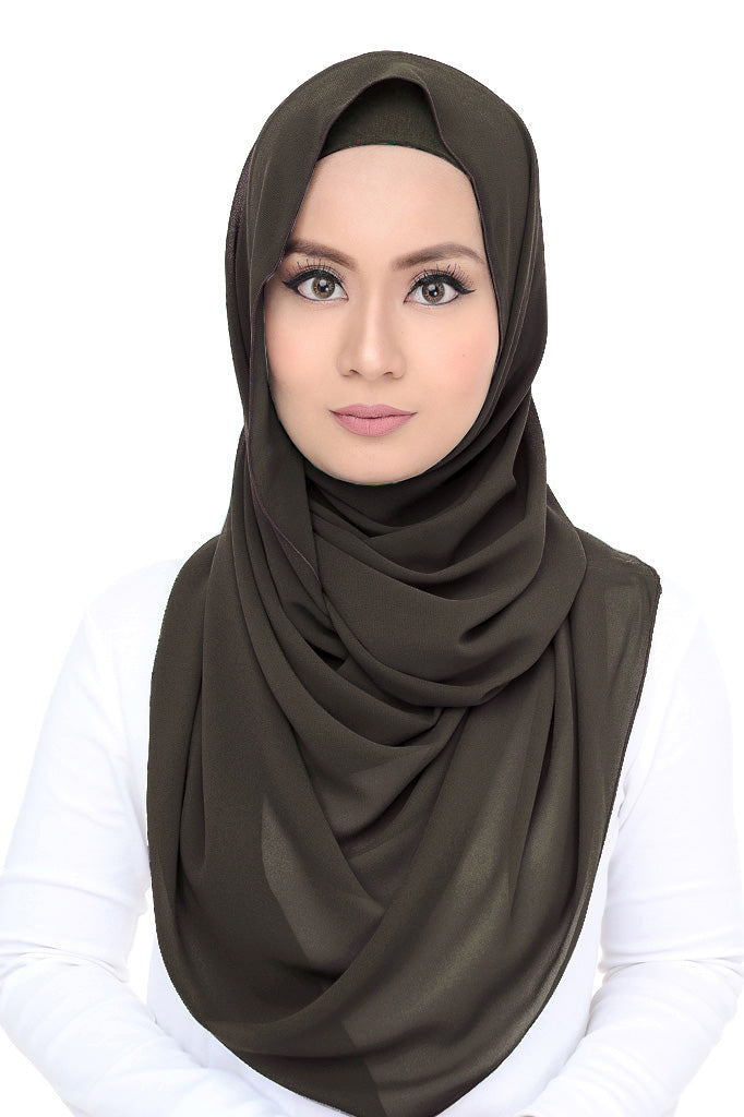 Lush (snood) Chiffon - Dark Brown