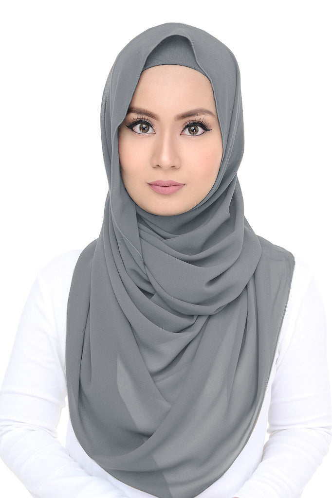 Lush (snood) Chiffon - Steel Grey