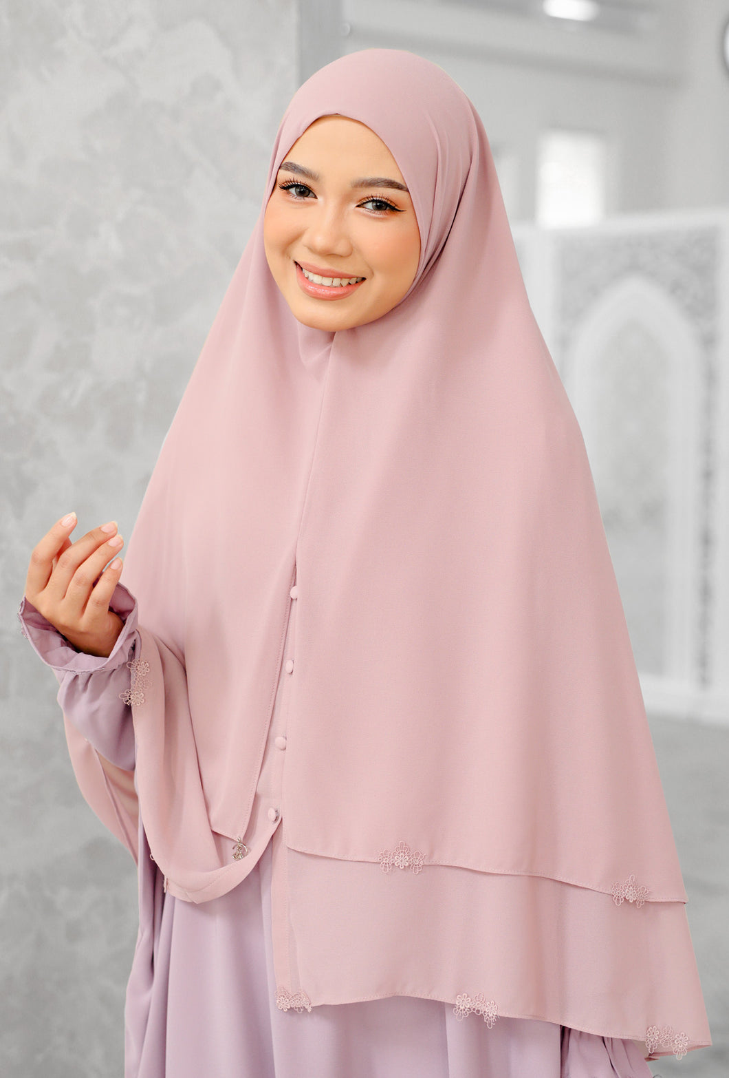 [New In] Khimar Sumayya - Dusty Orchid Pink