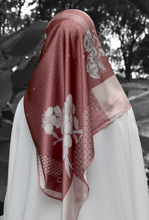 Load image into Gallery viewer, Sakura Shawl (Satin) in Dusty Cherry
