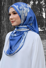 Load image into Gallery viewer, Sakura Shawl (Satin) in Royal Blue
