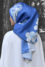 Load image into Gallery viewer, Sakura Shawl (Satin) in Royal Blue
