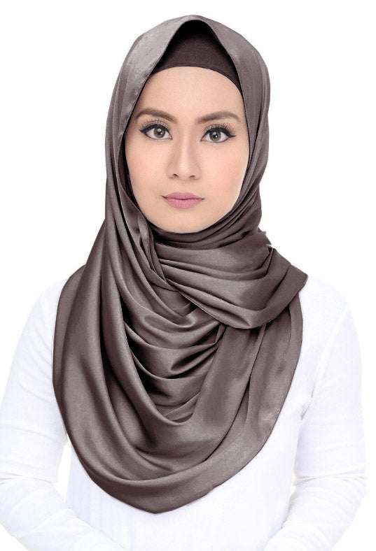 Lush (snood) Satin - Purplish Brown