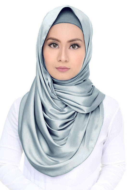 Lush (snood) Satin - Silver Blue