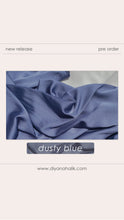 Load image into Gallery viewer, Satin Silk Shawl - Dusty Blue
