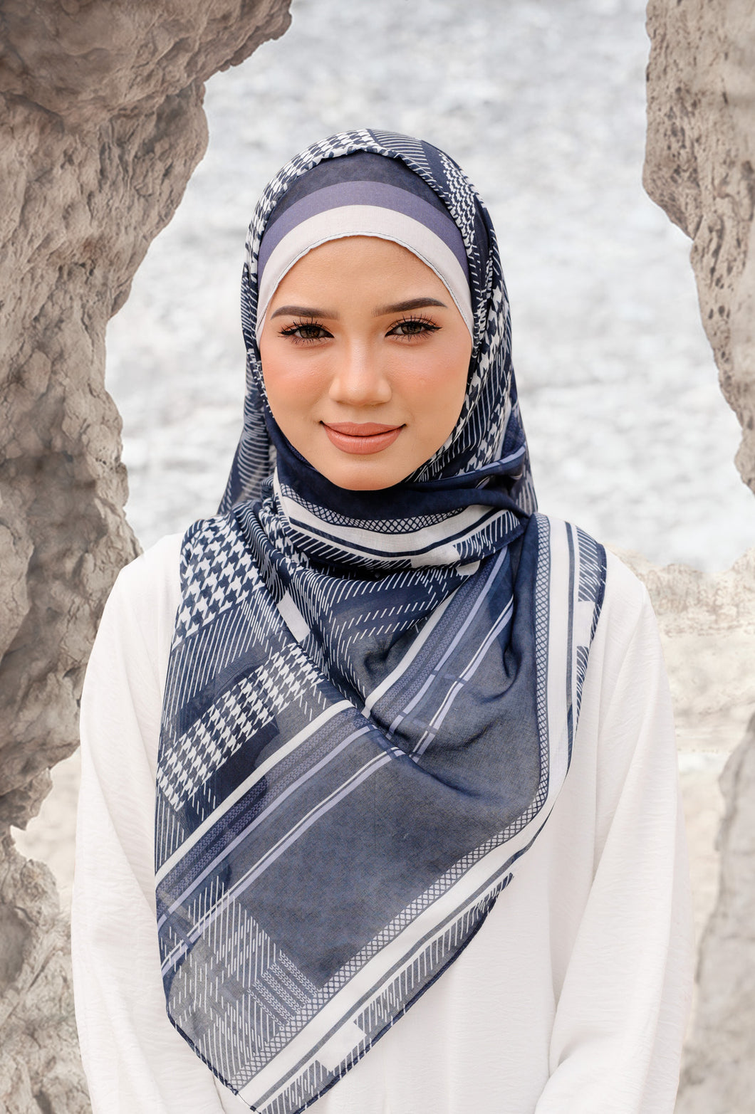 Qadira Shawl in Blue