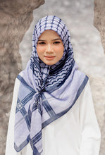 Load image into Gallery viewer, Qadira Square Shawl in Blue
