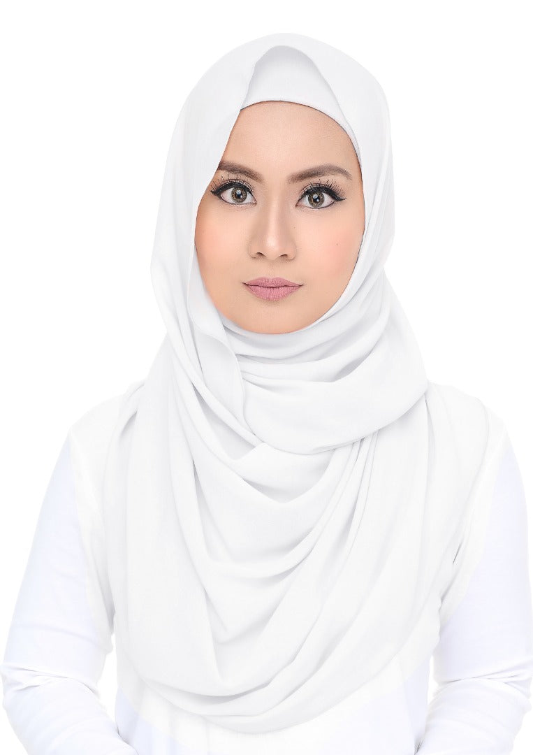 Lush (snood) Chiffon - Pure White