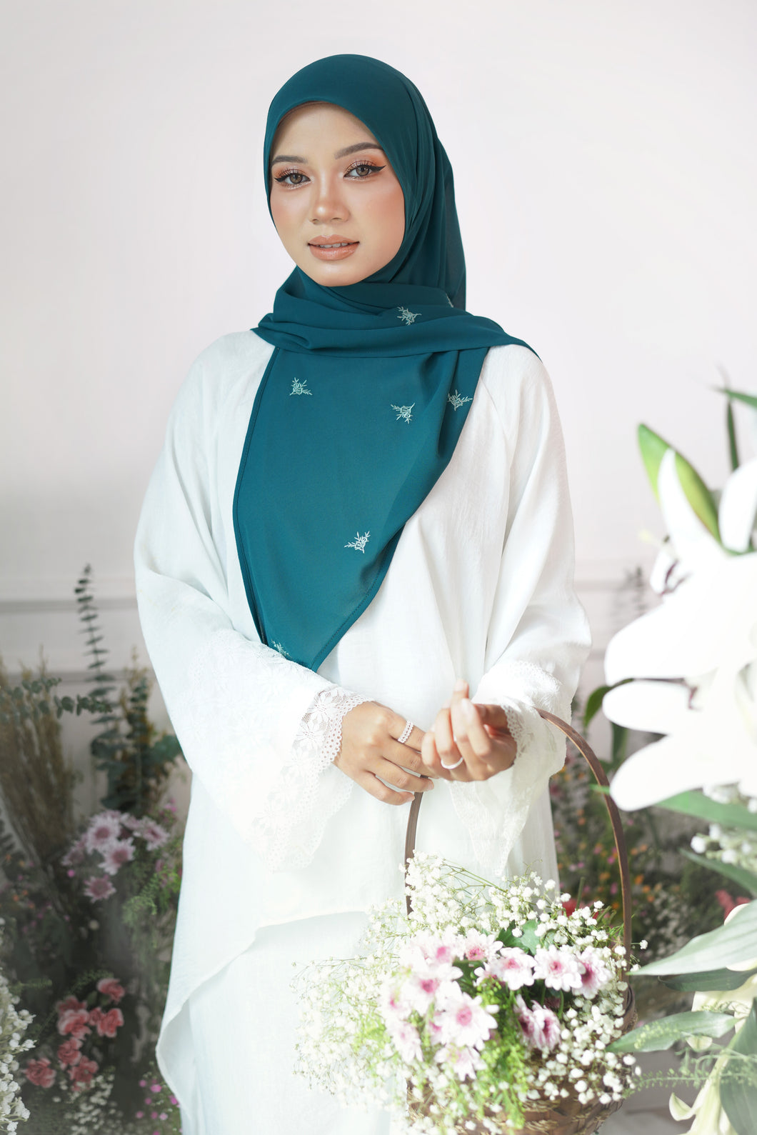Lily Tri-Chiffon in Emerald Green (Display)