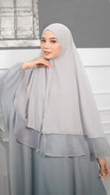 Load image into Gallery viewer, Khimar with Organza - Greyish Blue
